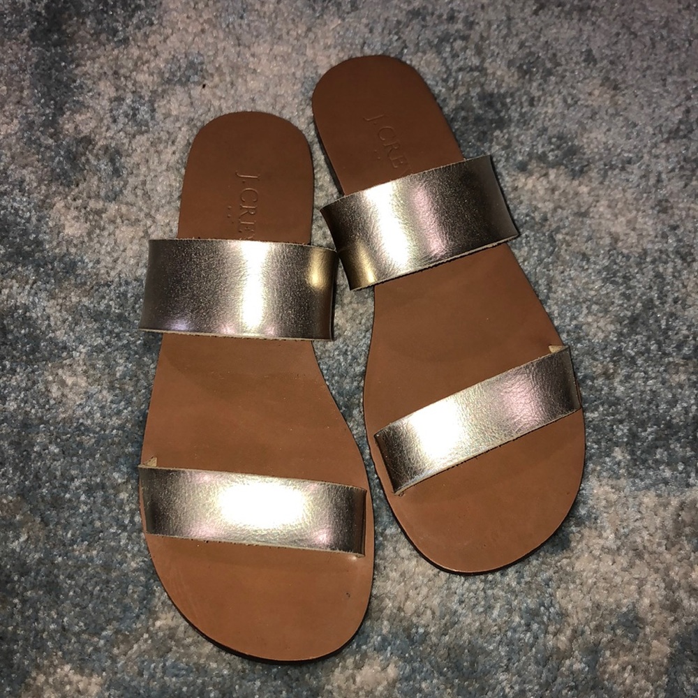 ☀️3/$25☀️ Bundle &save! J Crew Gold Strap Flats